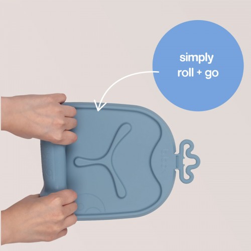 B.Box Roll + Go Mealtime Mat with Spoon | Travel Friendly | 6 months+